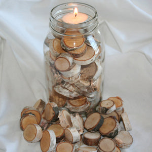 Tiny Birch Rounds 1.5"-2.75" Natural (Pack of 24)