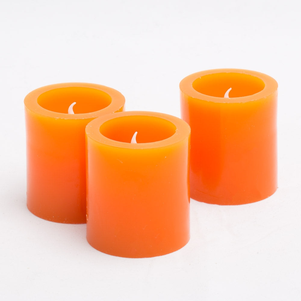 richland led votive candles orange set of 12