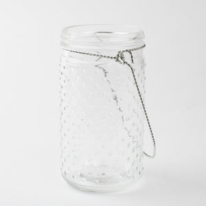 Eastland 7.5" Hanging Dotted Glass Jar with Handle Set of 12