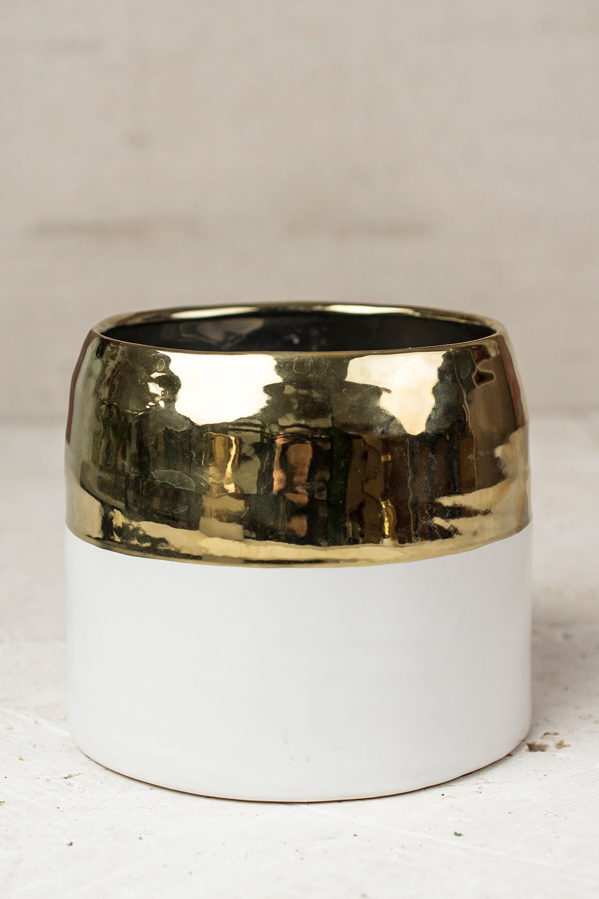 white and gold ceramic claire vase pot 5 75 x 5