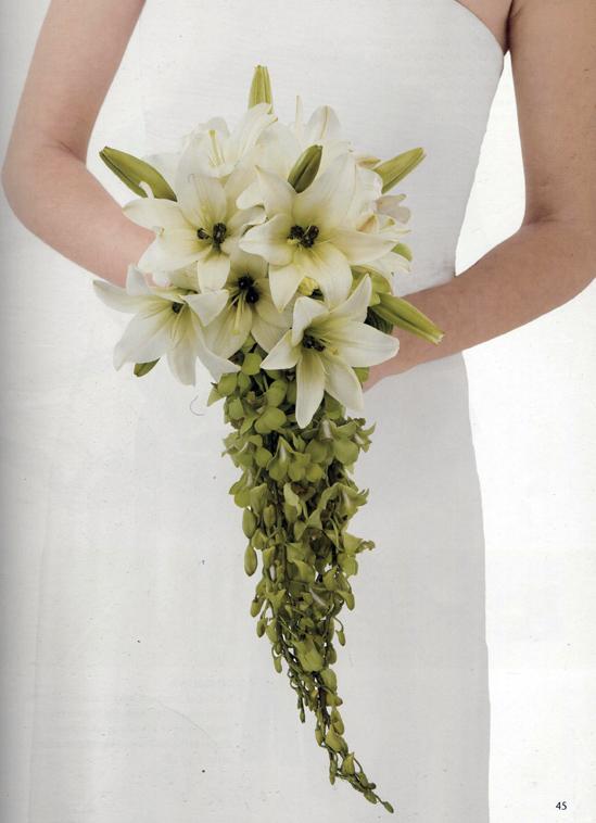 DIY Cascading Lily &amp; Orchid Wedding Bouquet