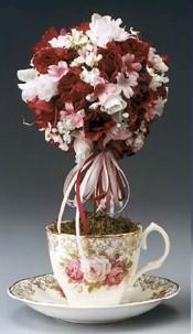 DIY How to make a Teacup Topiary for a Bridal Luncheon