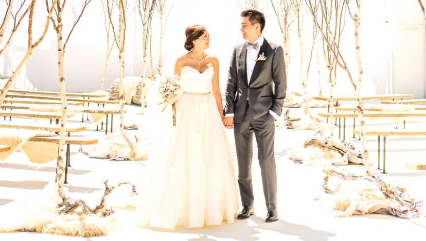 sachin and babi light blue dress Our favourite winter wedding styles: Chilled Vibes, Hot Dresses main image 1