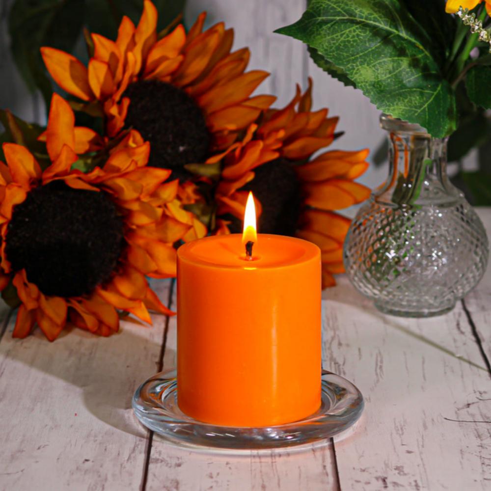 Richland Pillar Candle 3"x3" Orange - view 2