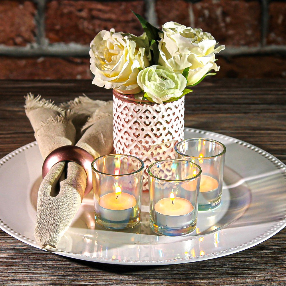 Richland Iridescent Votive Candle Holder Set of 12 by Quick Candles, image size:1000x1000