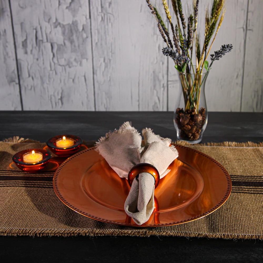 Eastland Chunky Tealight Candle Holder Amber Set of 12 - view 3