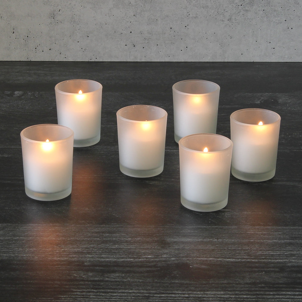 Richland Votive Candles & Eastland Frosted Votive Holders Set of 12 - view 1