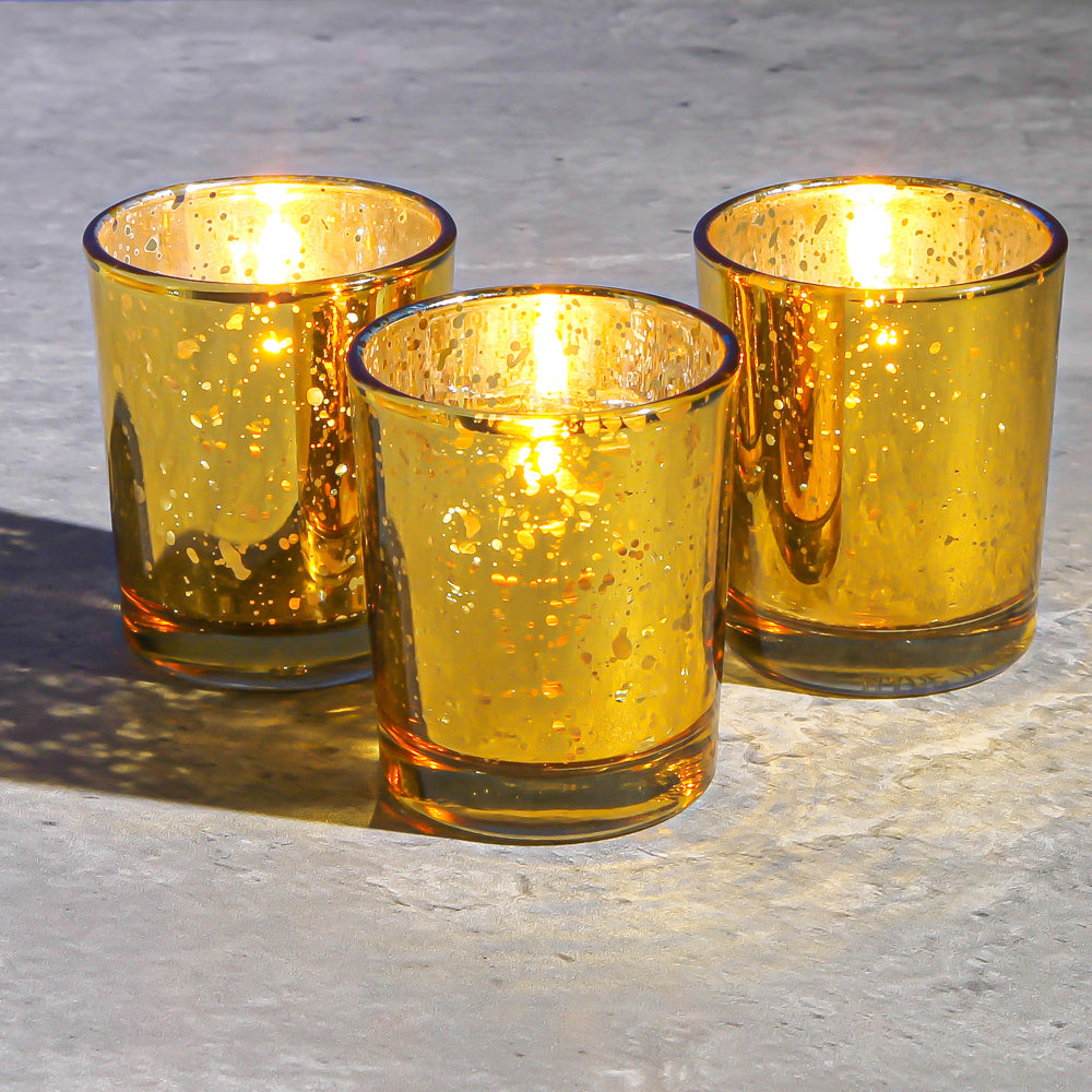 Richland Amber Gold Mercury Votive Holders - view 2