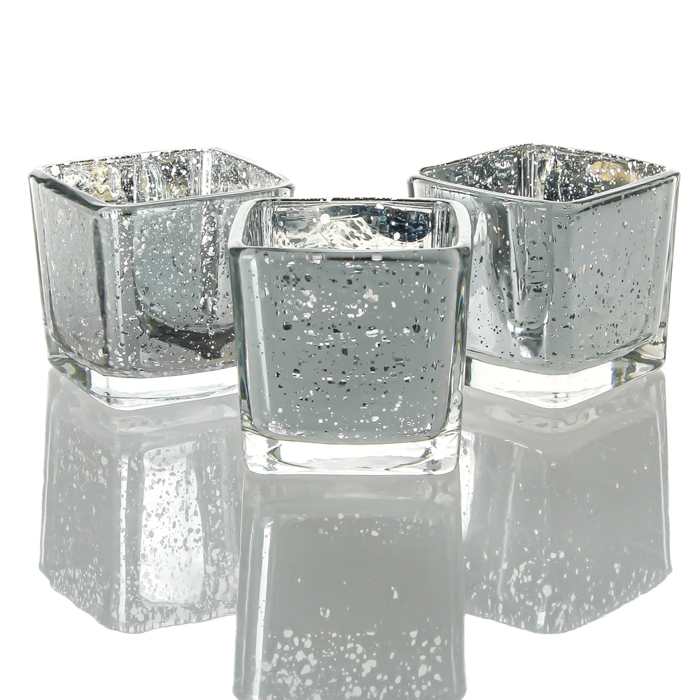 Richland Silver Mercury Square Votive Holder - view 2