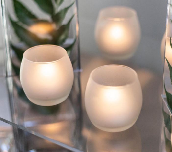Eastland Petite Hurricane Votive Candle Holder Frosted Set of 12 - view 4