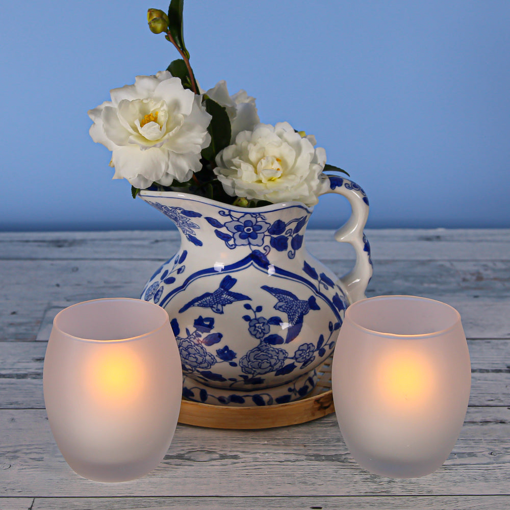 Eastland Grande Hurricane Votive Candle Holder Frosted - view 2