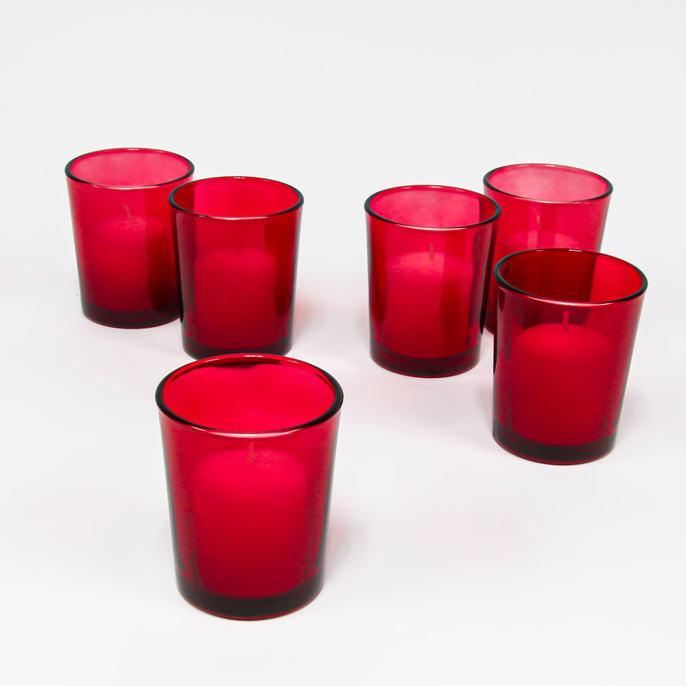 Richland Votive Candles & Eastland Colored Votive Holders Set of 12
