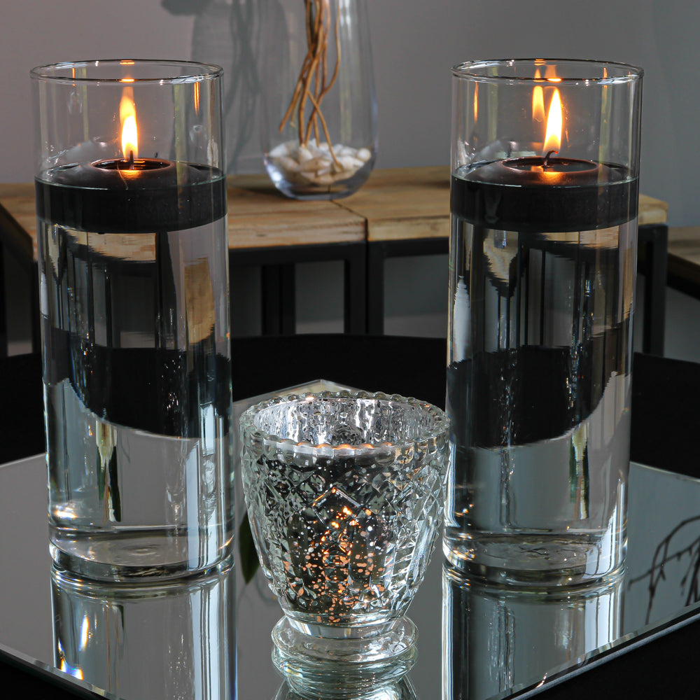 Richland Floating Candles 3" Black Set of 24