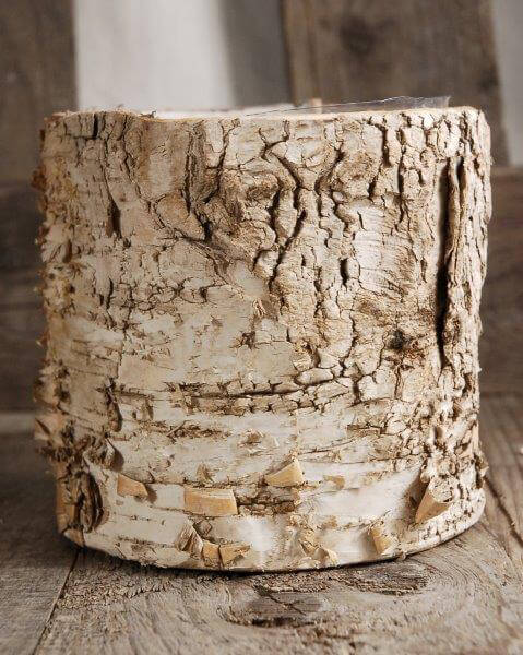 Birch Bark Planter 4.75" Pot w/ Plastic Liner - view 1