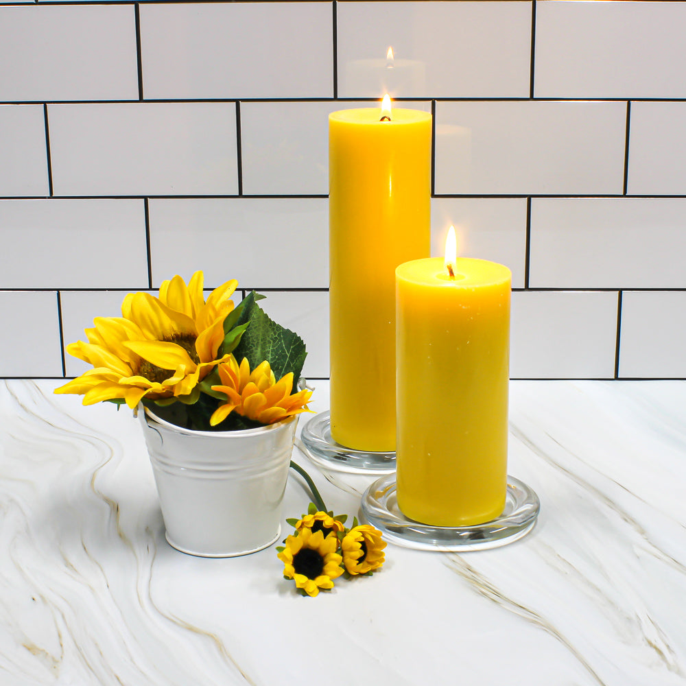 Richland Pillar Candles 3"x6" Yellow Set of 6 - view 3