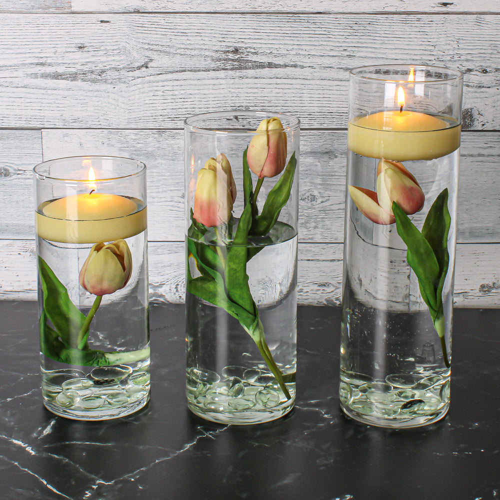 Eastland Cylinder Vases 7.5" , 9" & 10.5" Set of 36