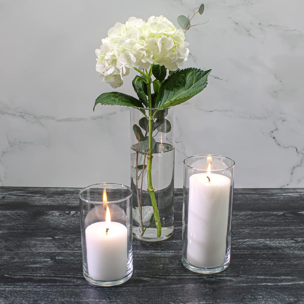 Eastland Cylinder Pillar Candle Holders 6" , 7.5" & 10.5" Set of 36 - view 5