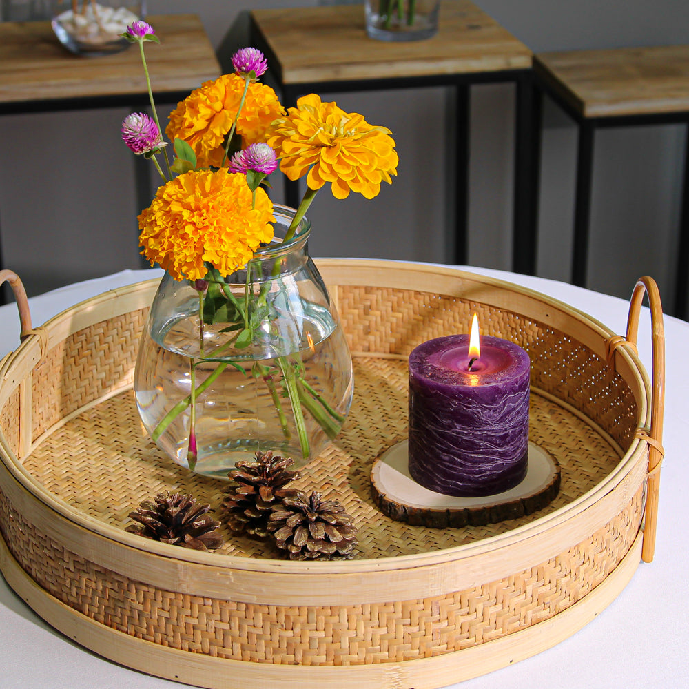 Richland Rustic Pillar Candle 3"x 3" Purple Set of 24 - view 2