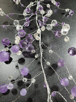 Touch of Lavender Wired Crystal Garland 42"