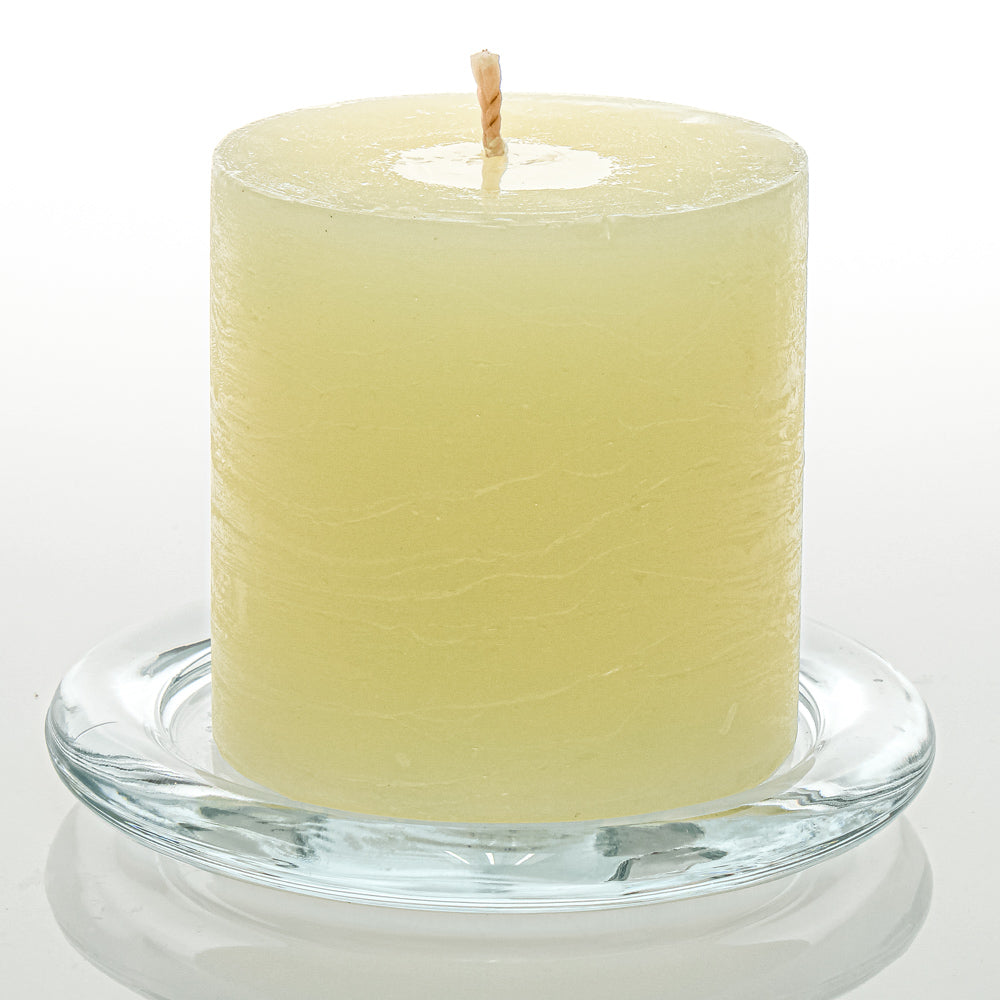 Richland Rustic Pillar Candle 3"x 3" Ivory Set of 12