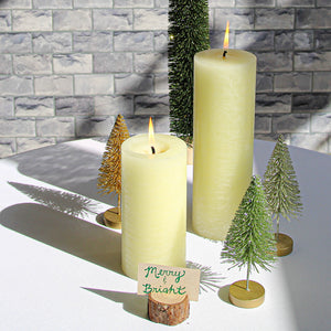 Richland Rustic Pillar Candle 3"x 9" Ivory