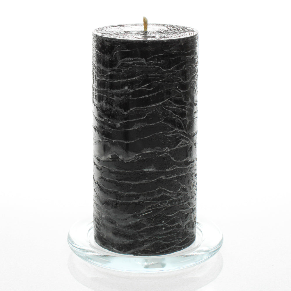 Richland Rustic Pillar Candle 3"x 6" Black - view 1