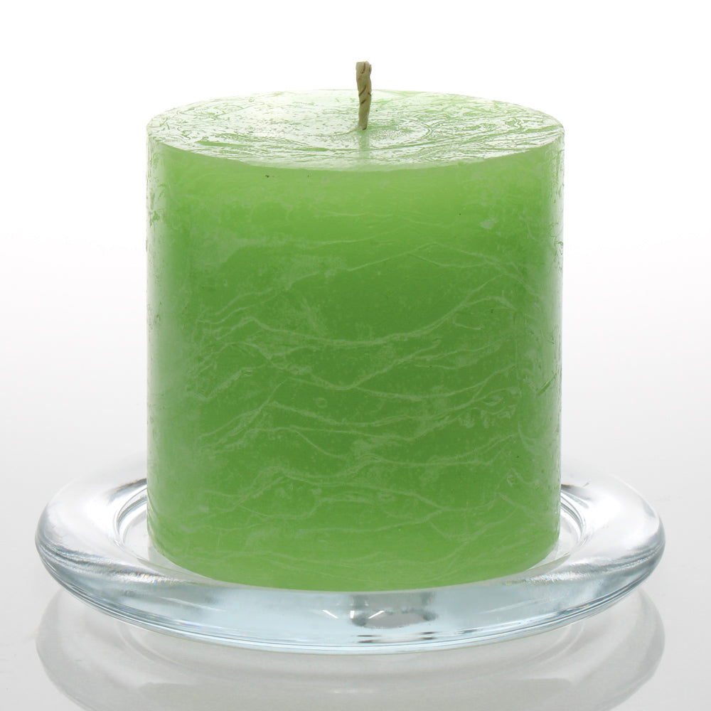 Richland Rustic Pillar Candle 3"x 3" Green Set of 12 - view 1