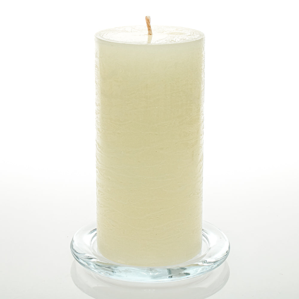Richland Rustic Pillar Candle 3"x 6" Light Ivory