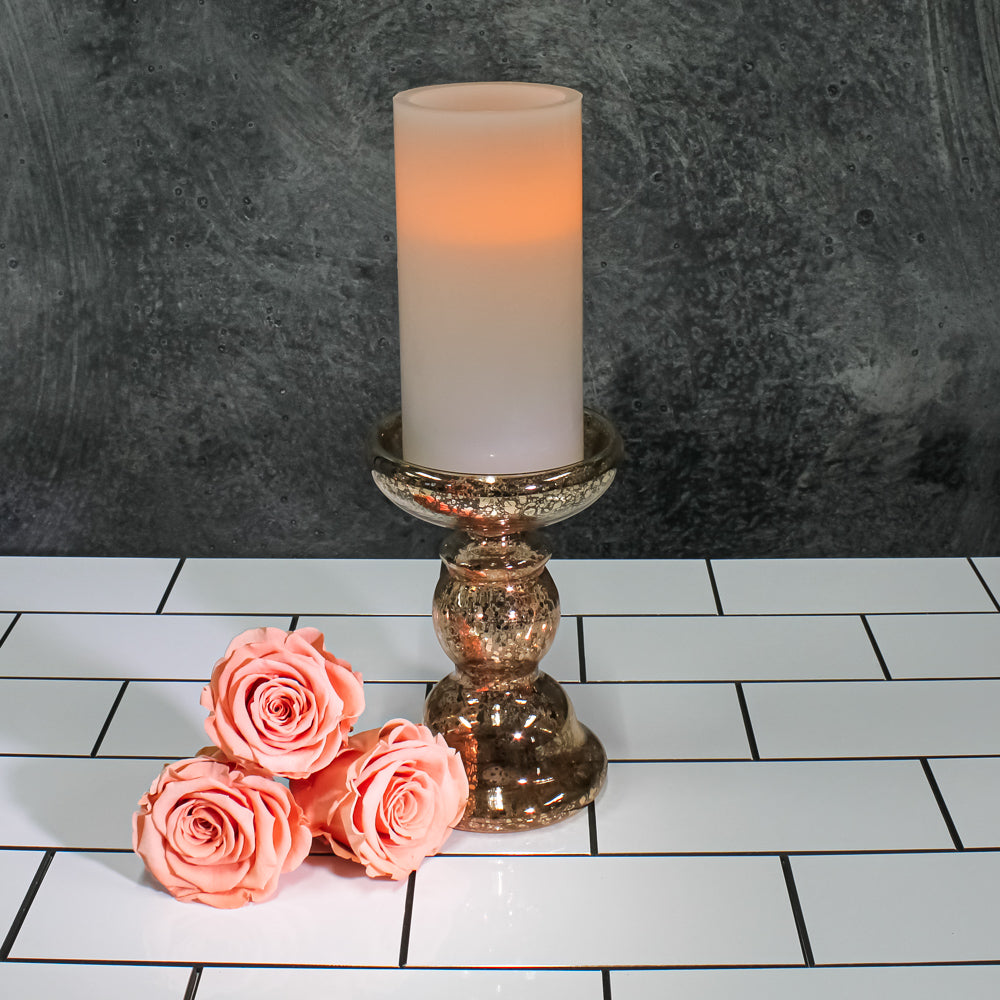 richland flameless led pillar candle 3 x 6 white - view 4