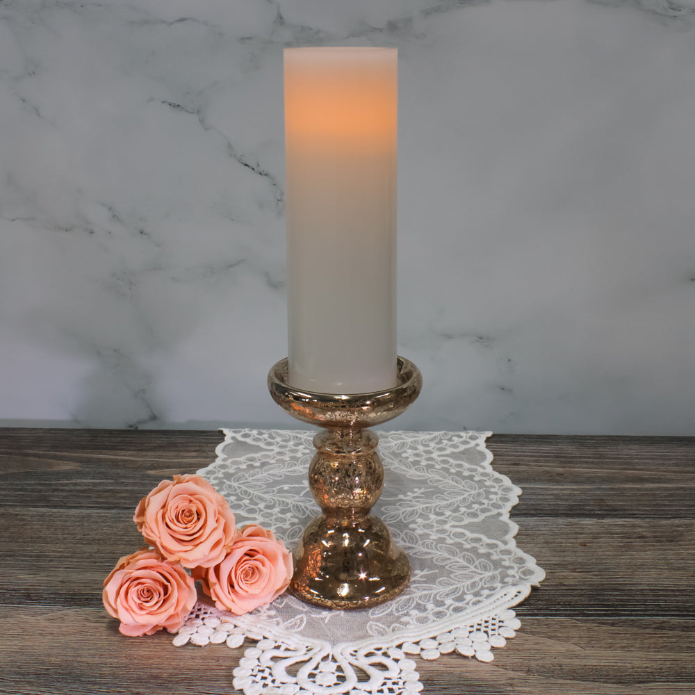 richland flameless led pillar candle 3 x 9 white - view 3