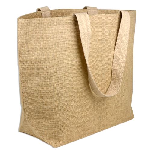 Large 20" Burlap Tote Bag with Cotton Lining / Handles