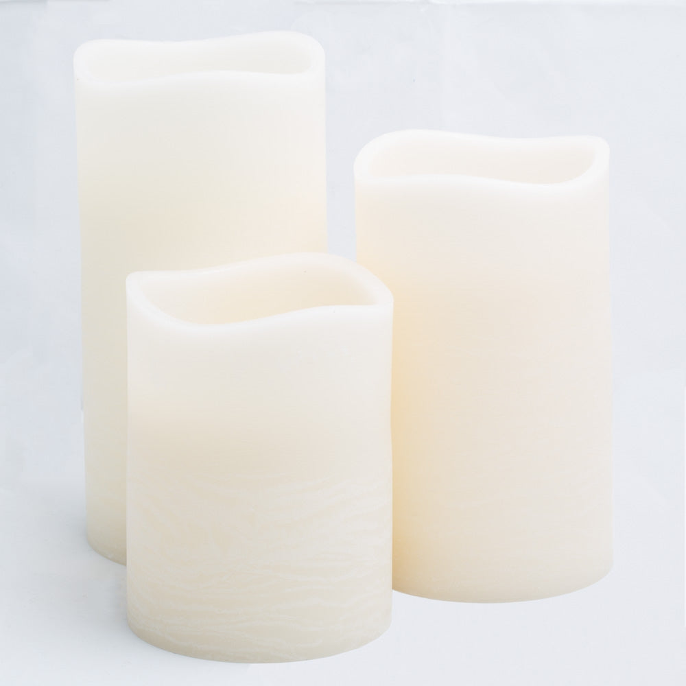 richland led big pillar candles ivory 6 x 12 set of 4 - view 5