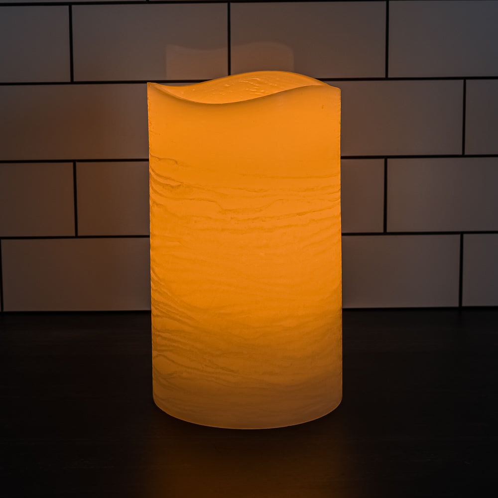 Richland LED Big Pillar Candle Ivory 6” x 10” - view 2