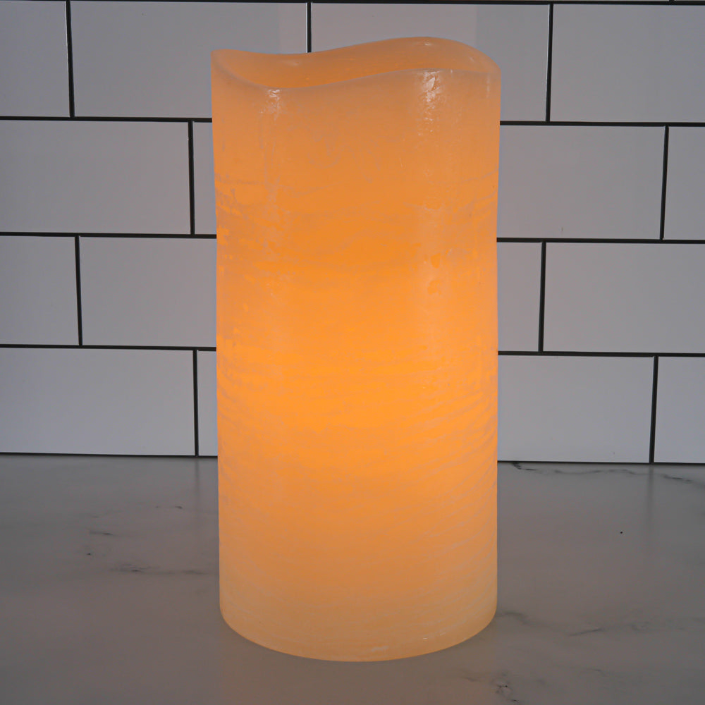 richland led big pillar candles ivory 6 x 12