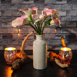 Richland Farmhouse White Ceramic Vase 7.5" Set of 12