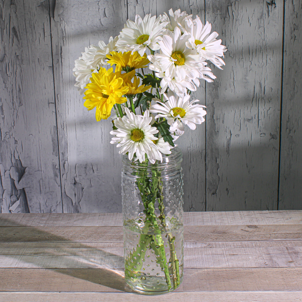 Hobnail Mason Jar Vases 9.25 Inch - view 2