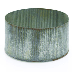 Norah Corrugated Zinc Pot Bowl 4" x 7.5"
