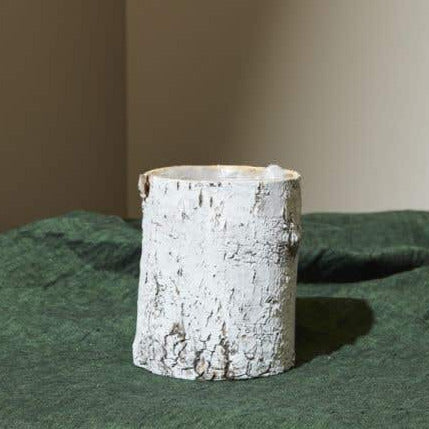 Whitewashed Birch Bark Vase 4.75x6 - view 4