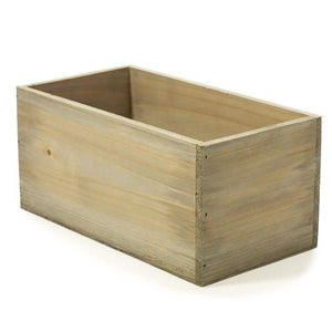 Wood Planter Box 10"x4.5"x5" Natural Brown