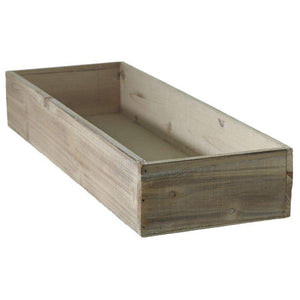 Wood Planter Box 18x6x3 Natural Brown