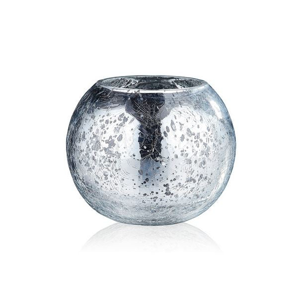 mercury glass silver ivy bowl 5 2 x 6 25