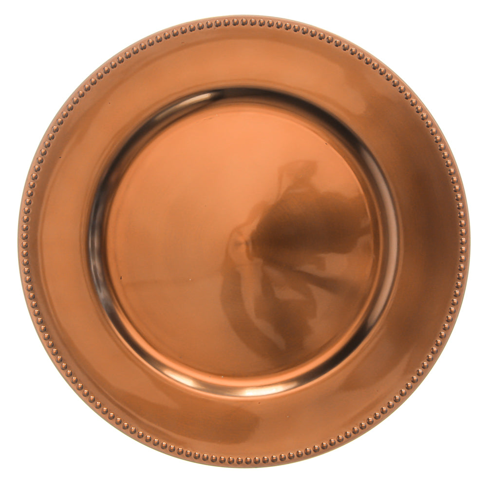 Products Richland Beaded Charger Plate 13" Copper