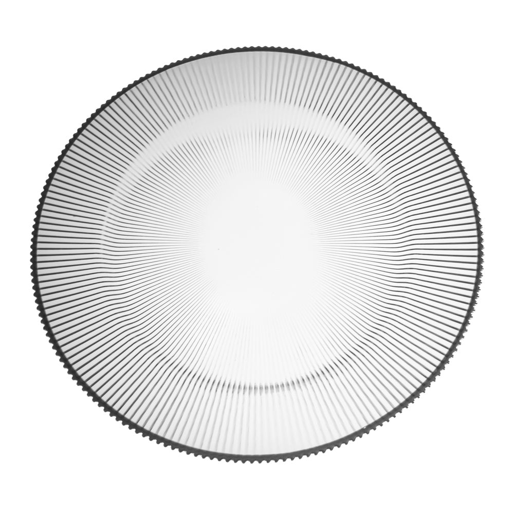 Richland 13" Silver Rim Glass Charger Plate - view 2