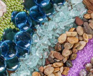 Richland Glass Pebble Vase Filler – Blue