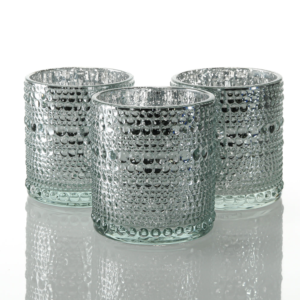 Richland Mercury Candle Holder Pearly Silver Small Set of 36