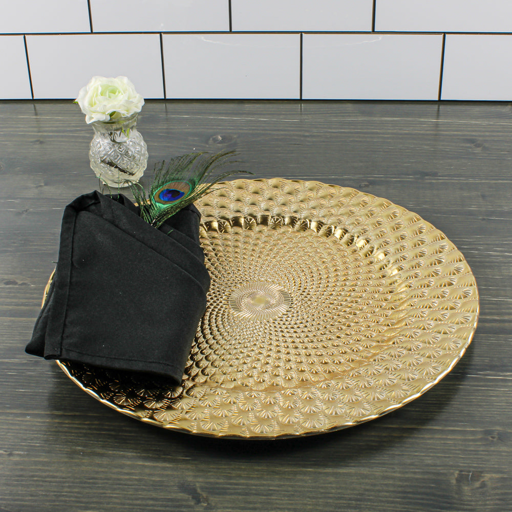 Richland 13" Gold Art Deco Charger Plate - view 2