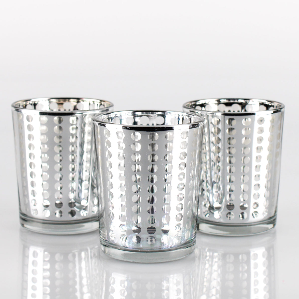 Richland Silver Dotted Glass Holder – Small Set of 72 - view 2