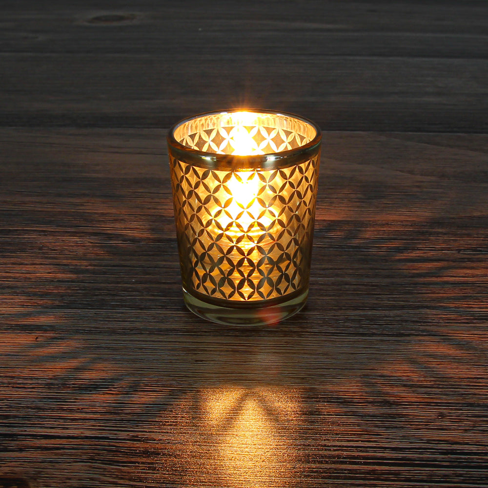 Richland Gold Lattice Glass Holder - Small - view 2