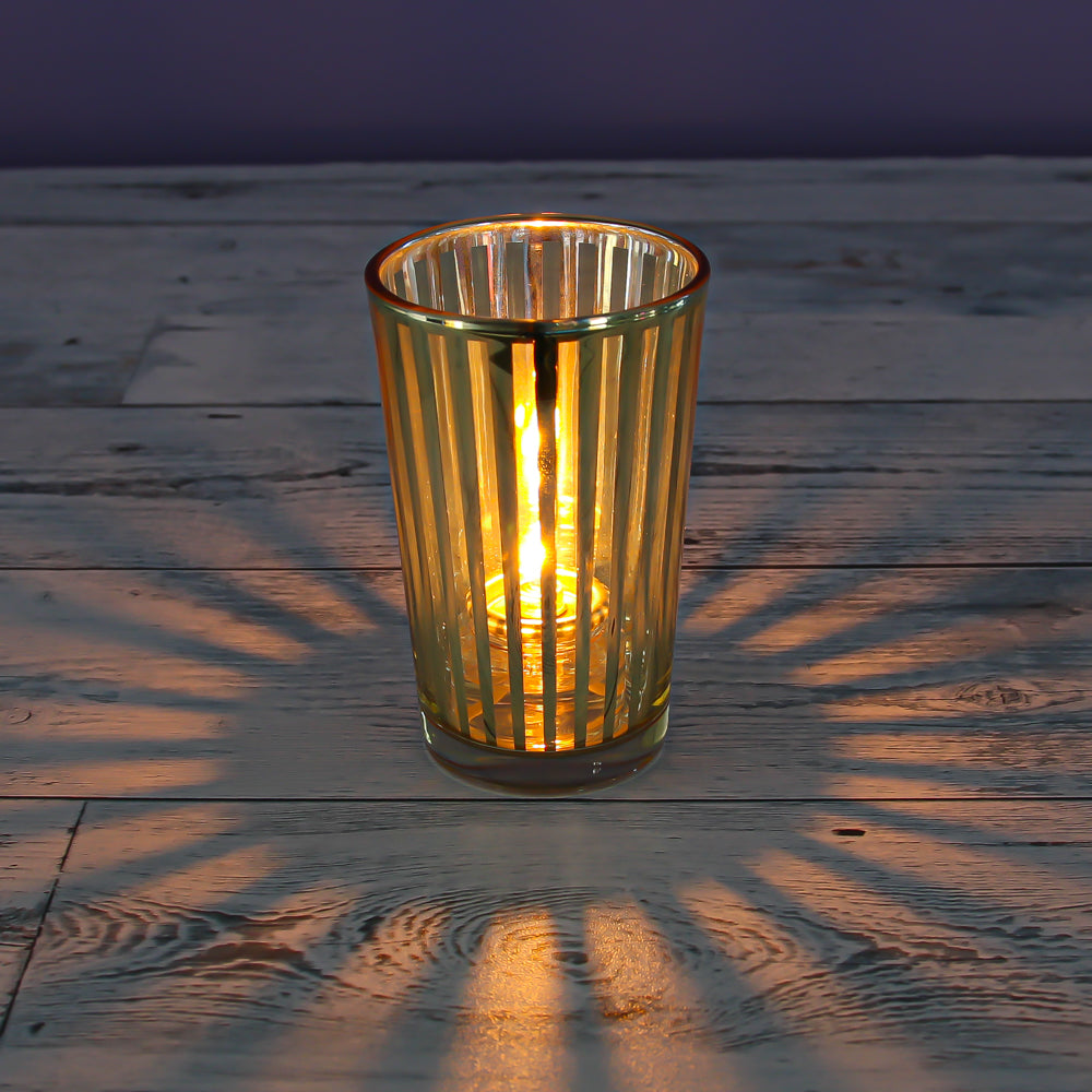 Richland Gold Stripe Glass Holder - Large - view 2