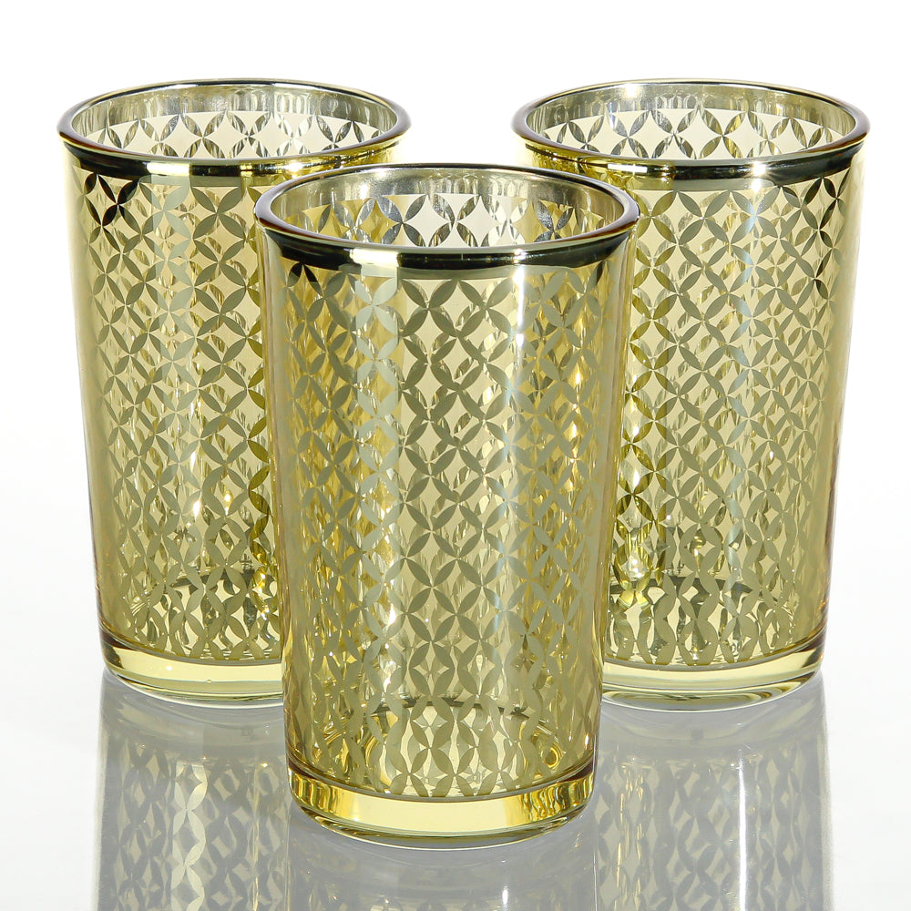 Richland Gold Lattice Glass Holder - Large